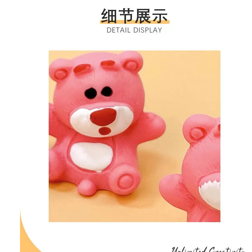 【许愿实色或透色】立体卡通树脂diy现货小熊摆件工艺工厂