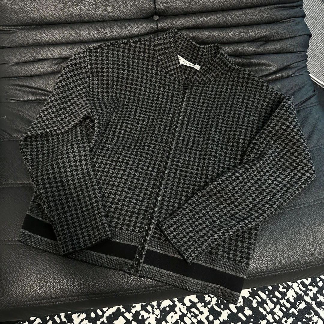 DIOR迪奥羊绒千鸟格外套36码