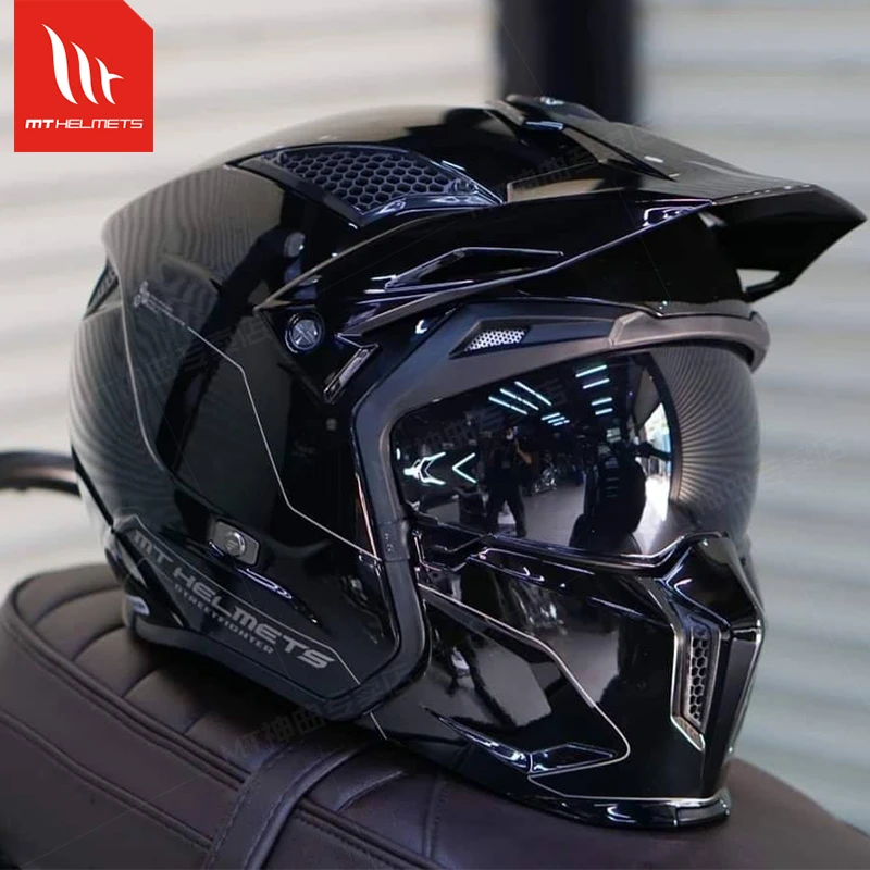 进口西班牙MT摩托车头盔男夏季复古街霸组合盔全盔半盔哈雷机车