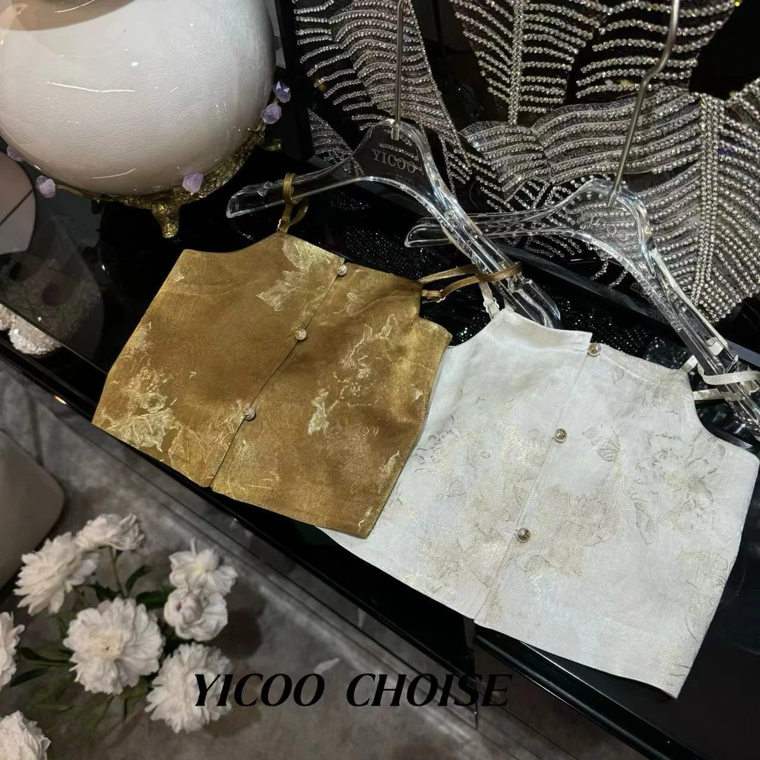 （在仓）YICOO【金陵十三钗】100%醋酸鎏金国风吊带YC241231时尚百