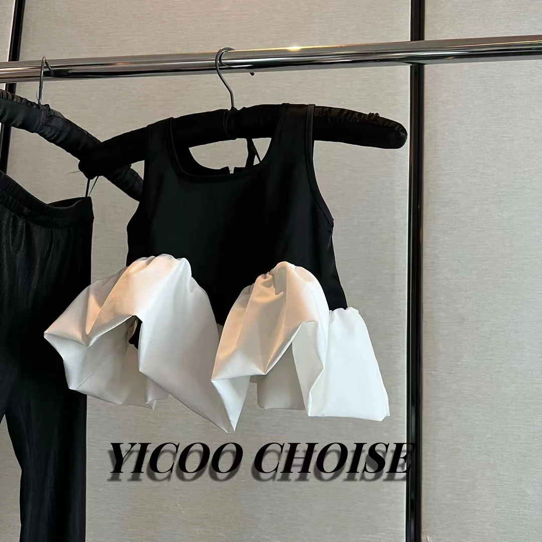 (嘉年华）YICOO【第一人称】小众定制立裁背心 YC236098女童夏款吊带