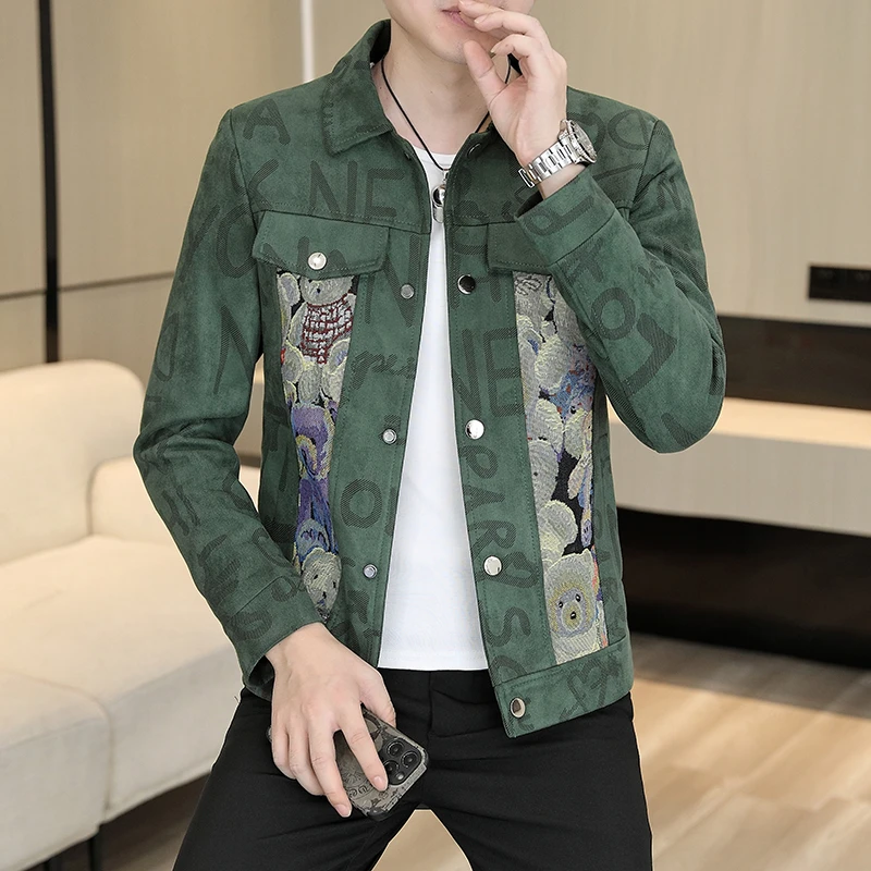 啄木鸟秋装新款高品质男士上衣时尚单品百搭外套韩版修身短款夹克
