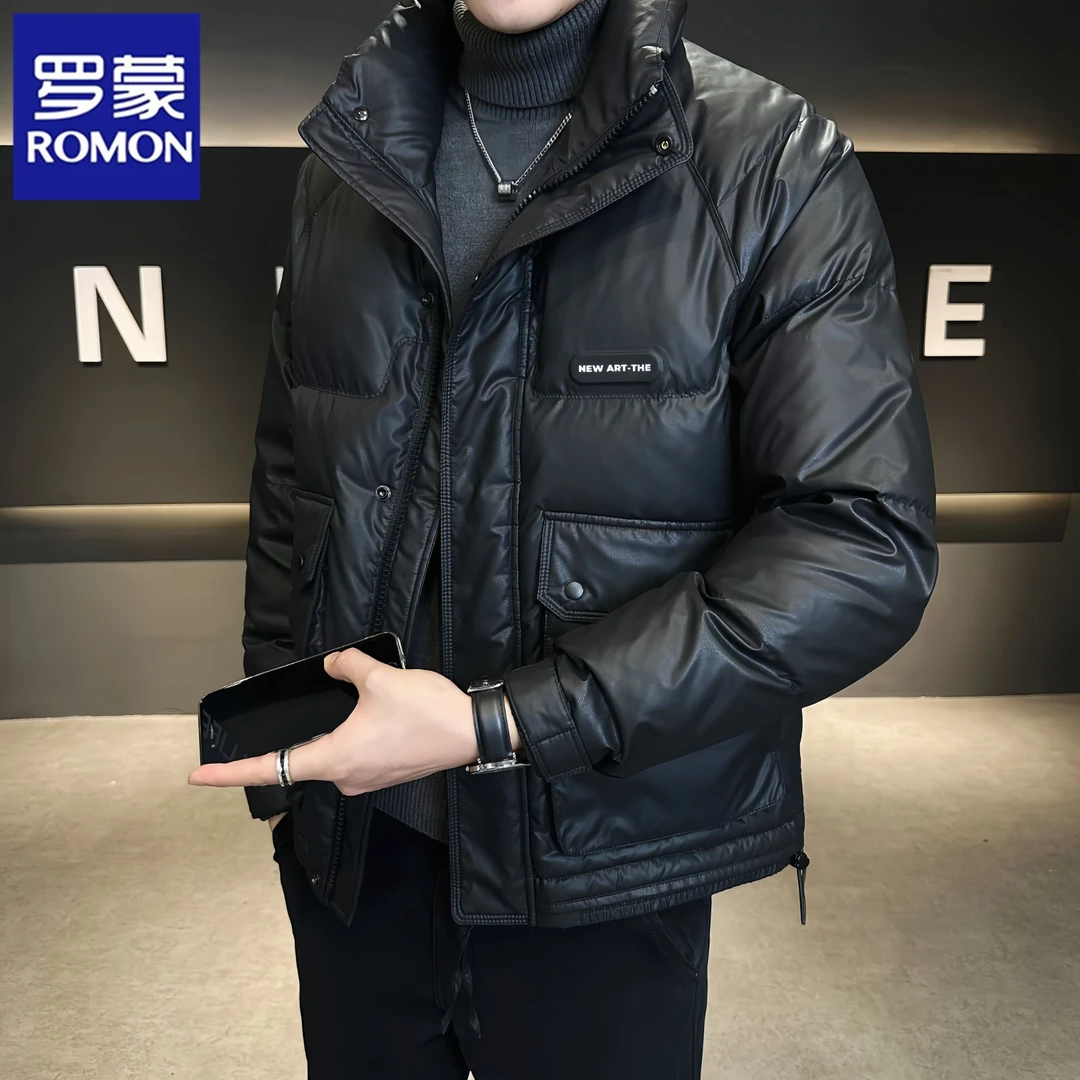 Romon/罗蒙羽绒服男士冬季2025新款时尚休闲韩版帅气短款保暖外套
