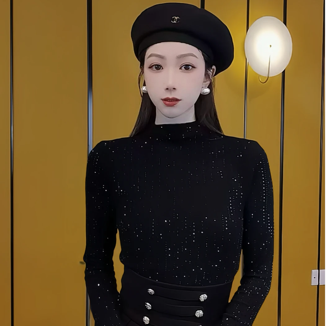 秋冬新款星空璀璨时尚百搭轻奢洋气显瘦女装设计感气质上衣996