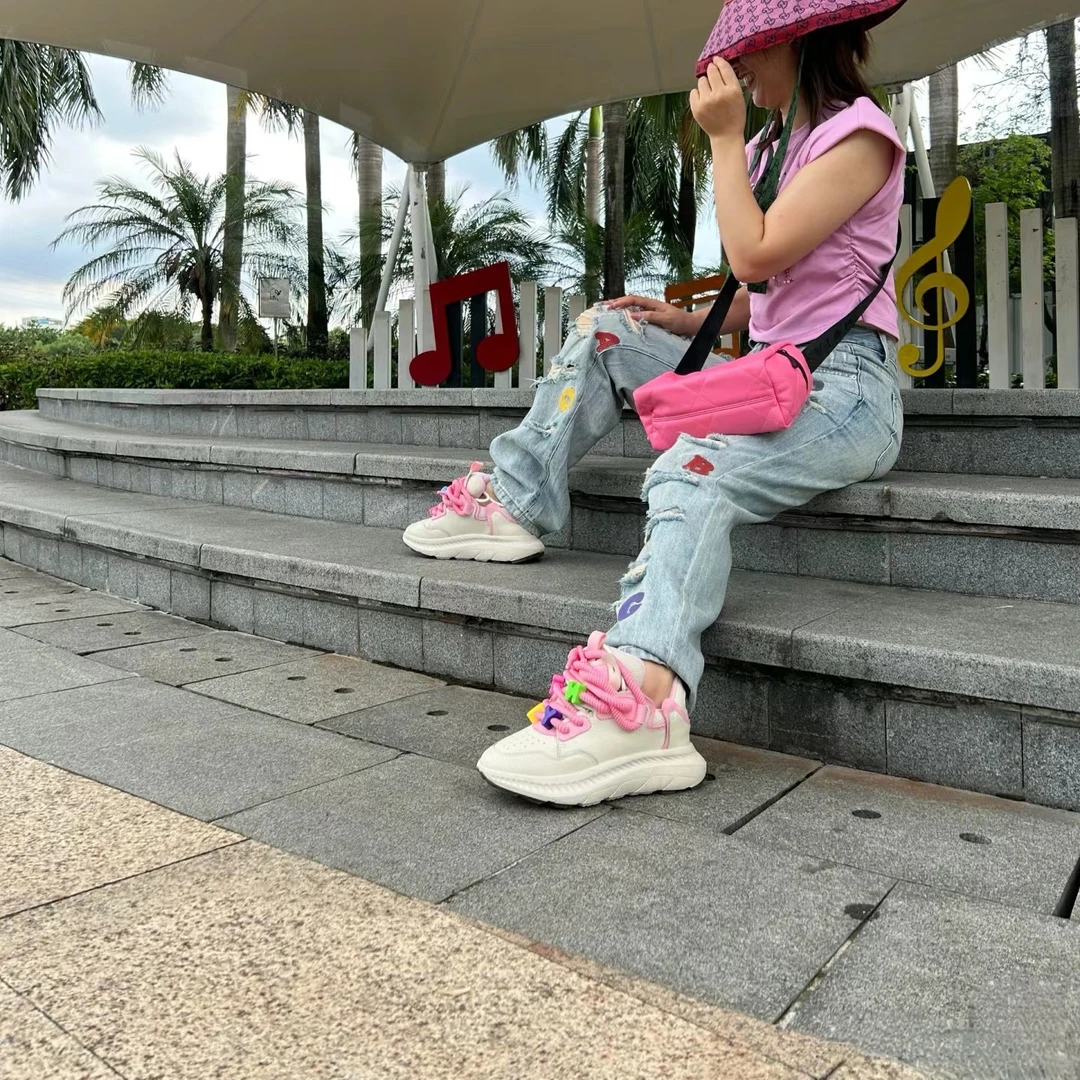 OYINEAR原创设计2024年秋冬新款百搭女士面包鞋潮鞋老爹鞋休闲