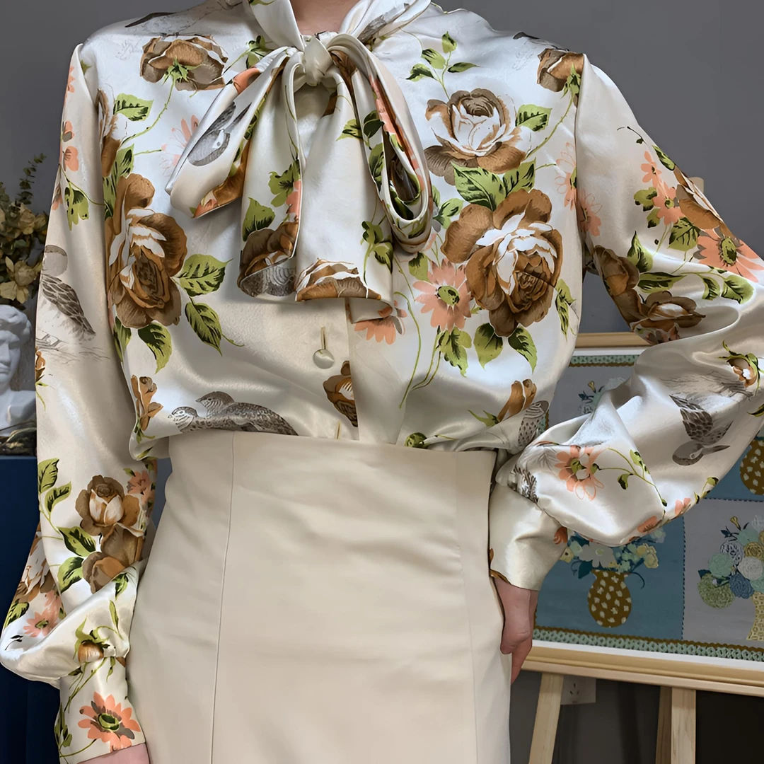 日系碎花气质百搭女士套装减龄长袖洋气时尚夏季春季法式两件套