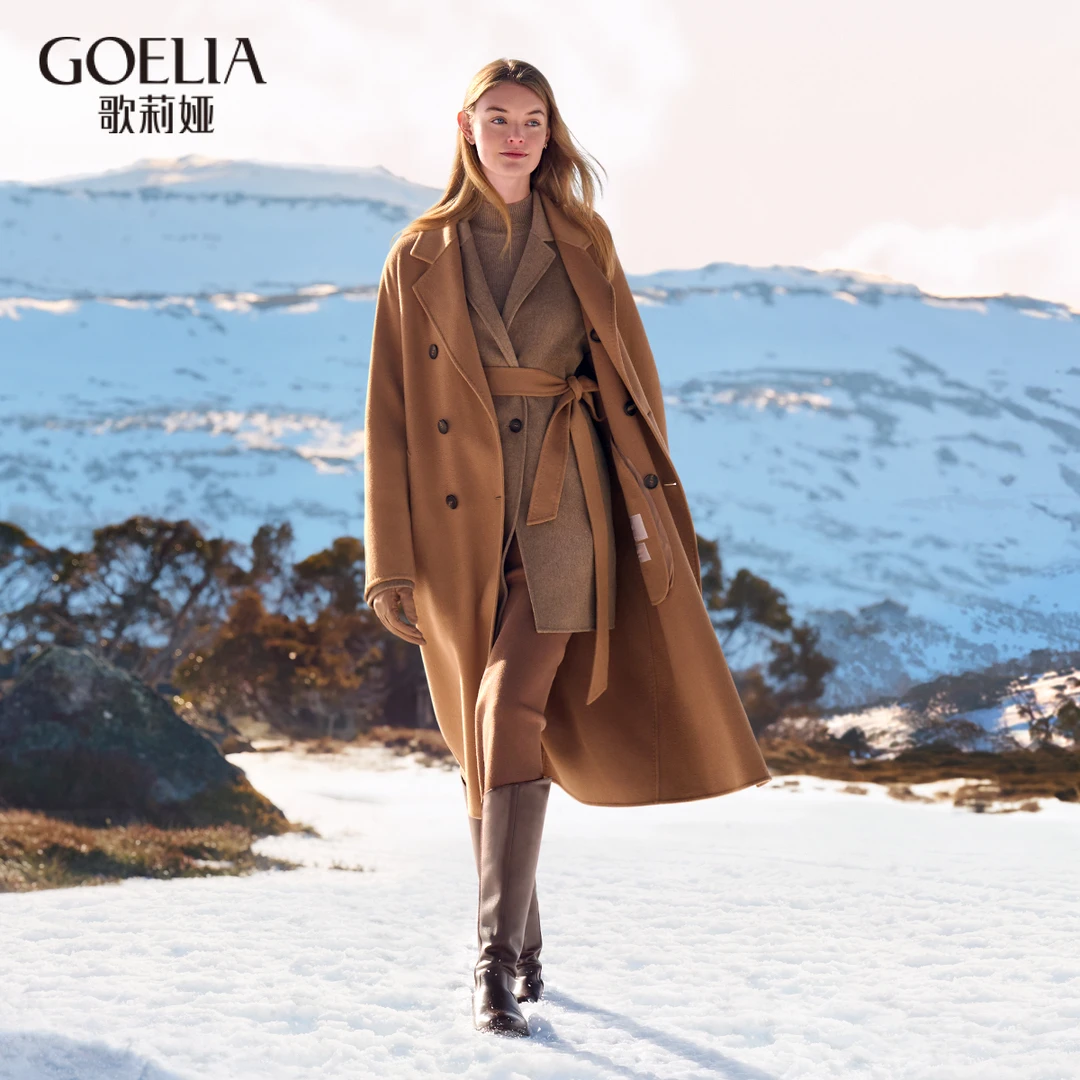 歌莉娅冬季山羊绒大衣衣服1BNL6N450