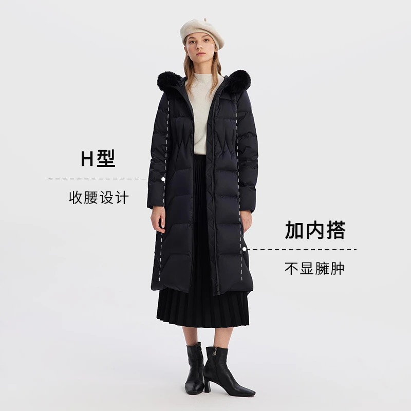 【首降】歌莉娅秋冬狐狸毛领鹅绒服