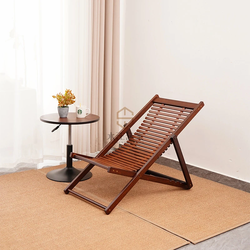 【慵懒折叠躺椅 】折叠午休可坐可躺午睡椅竹靠椅子结实耐用