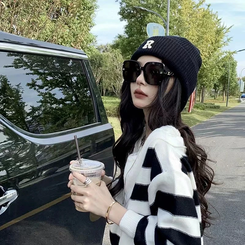 简单时尚网红百搭保暖情侣复古ins秋冬季毛线帽