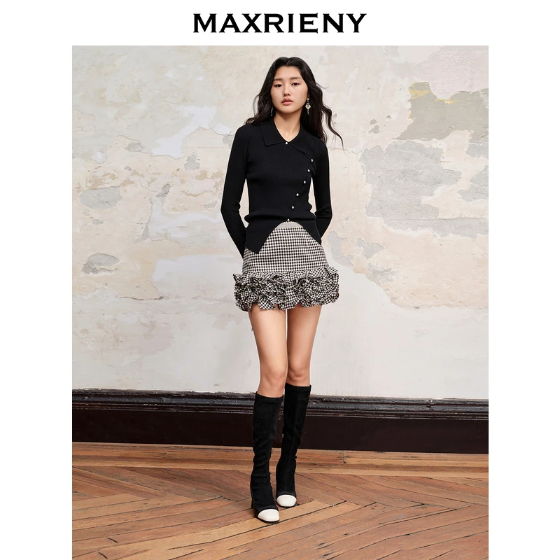 【媛媛女王】MAXRIENY【商场同款】冬半身裙