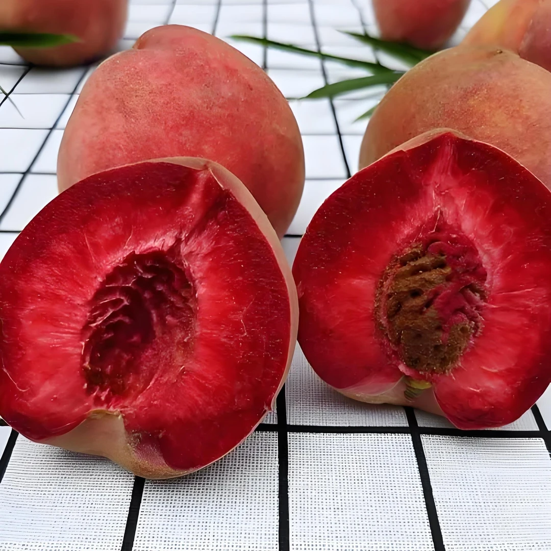 【果然好】胭脂红血桃新鲜血桃果肉鲜嫩细腻无渣香甜多汁包邮到家