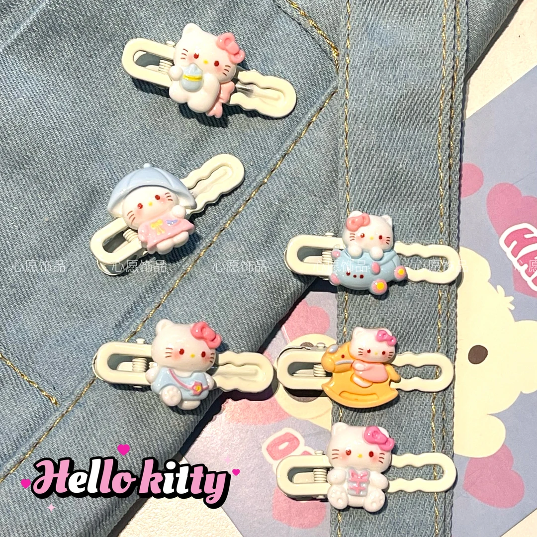 卡通KT猫发夹少女心y2k刘海侧发饰头饰鸭嘴盘发器卡通发饰卡子