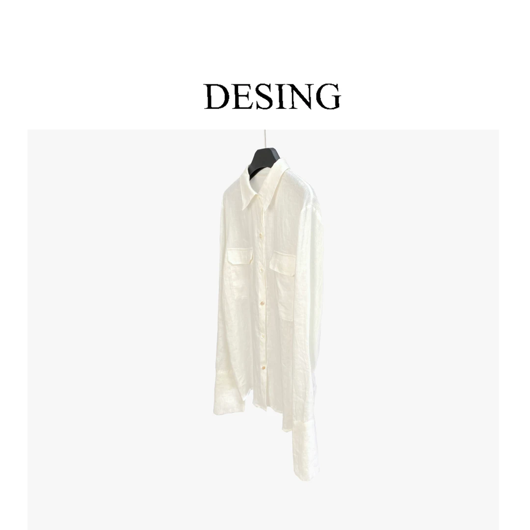 【深圳数数】2025新款时尚亚麻防晒气质春季显瘦上衣A75336