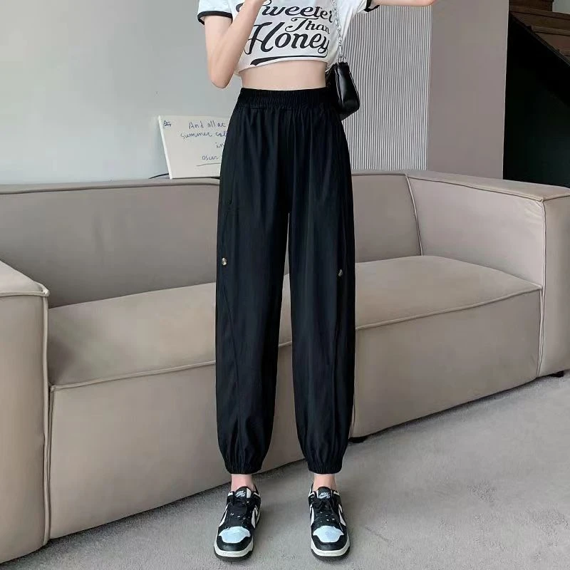 C2399夏季休闲时尚舒适薄款显瘦速干束脚休闲裤