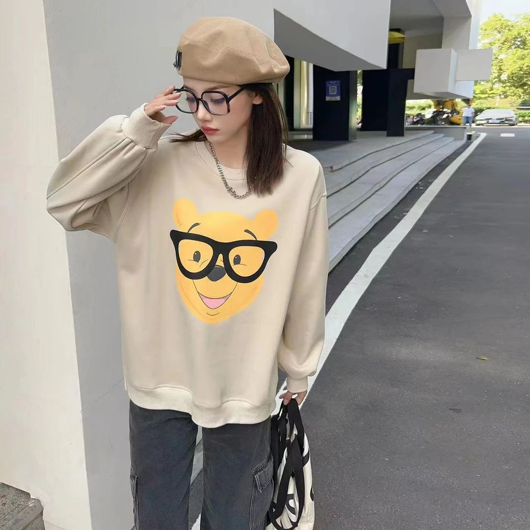 【生日狂欢礼！】A2232  百搭眼镜熊圆领卫衣