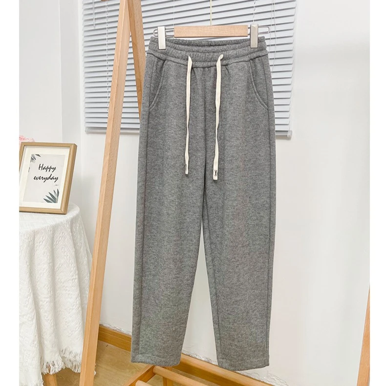 C2331时尚百搭显瘦宽松韩版高腰休闲萝卜裤 XX