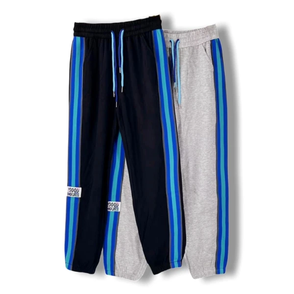 潮流撞色双腰带 侧边网状设计 百搭束脚裤 K66080