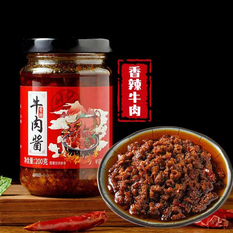 香辣五香牛肉酱拌面拌饭辣椒酱新鲜匠心制作工厂直销下饭菜好伴侣