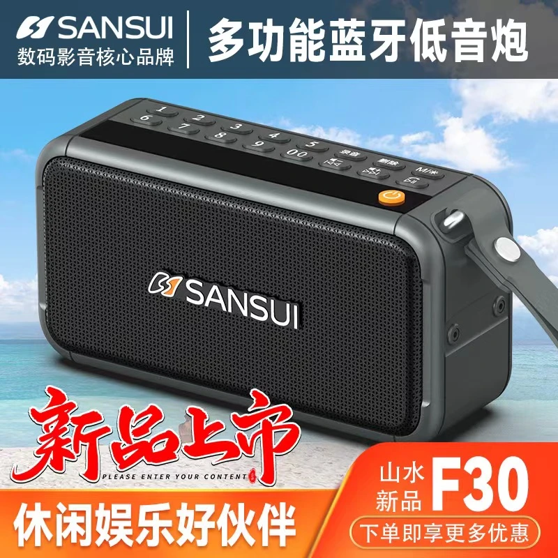 2024新款蓝牙音响大功率高级收音机一体充电老人专用歌曲录音小型