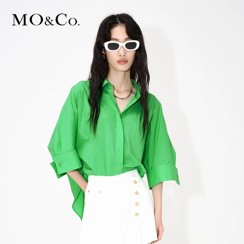 【UPF40+凉感防晒】MOCO夏短袖衬衫MBC2SHT002