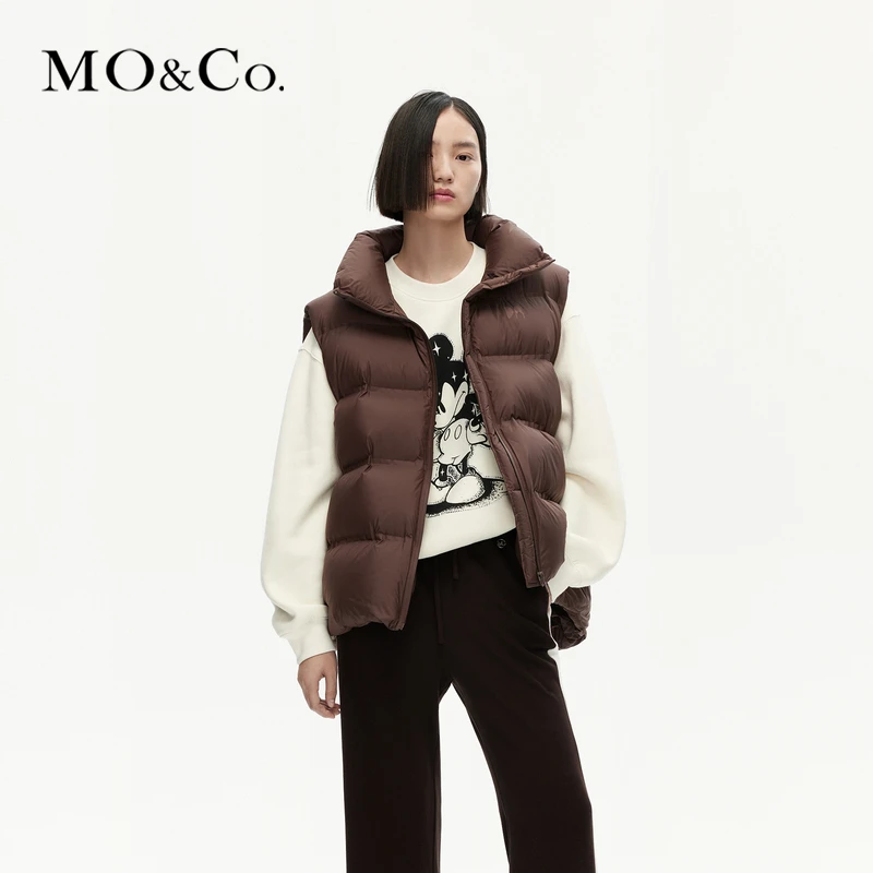 90%鹅绒MOCO冬防寒无胆防绒羽绒服马甲外套MBC4EIN017