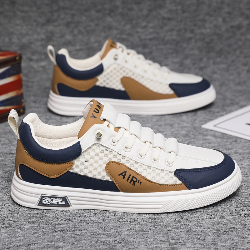 【春季爆款】男鞋2025春季新款透气网面休闲鞋潮流百搭时尚板鞋潮鞋