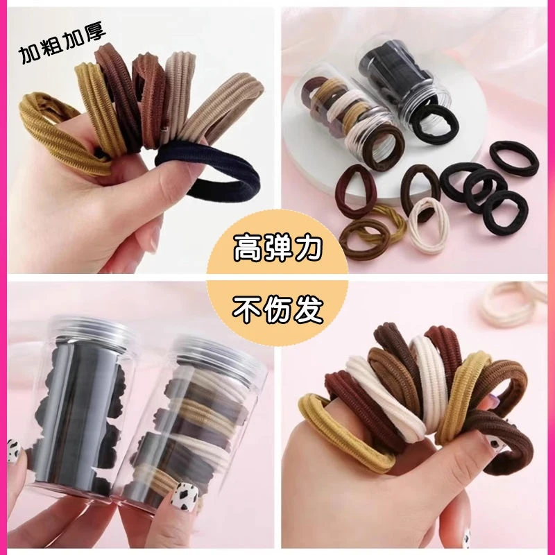 爆款加粗无接缝头绳发圈头饰发饰皮筋ins女加宽头绳