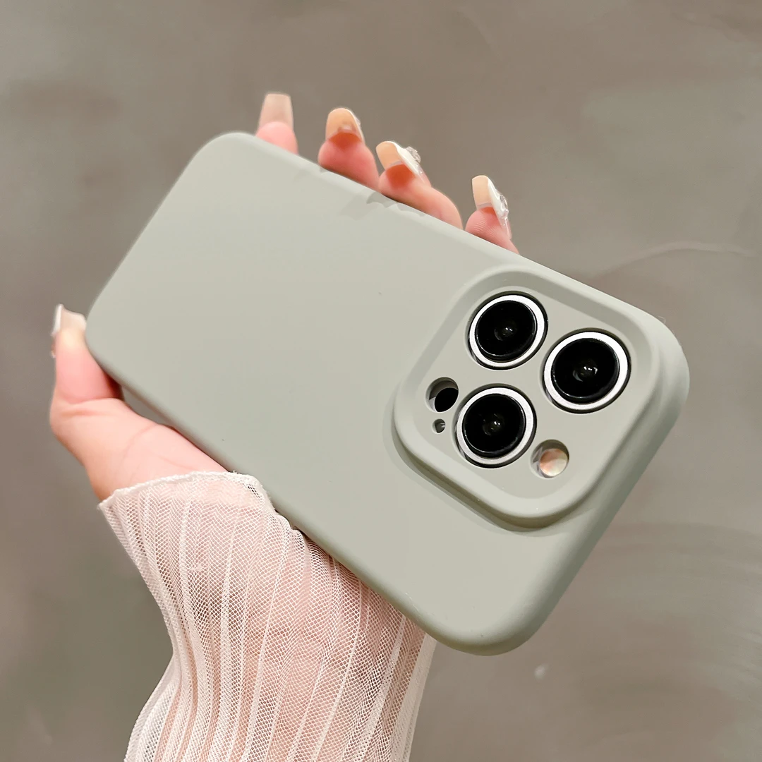 适用苹果16手机壳iPhone15ProMax液态硅胶14Pro精孔13全包防摔12