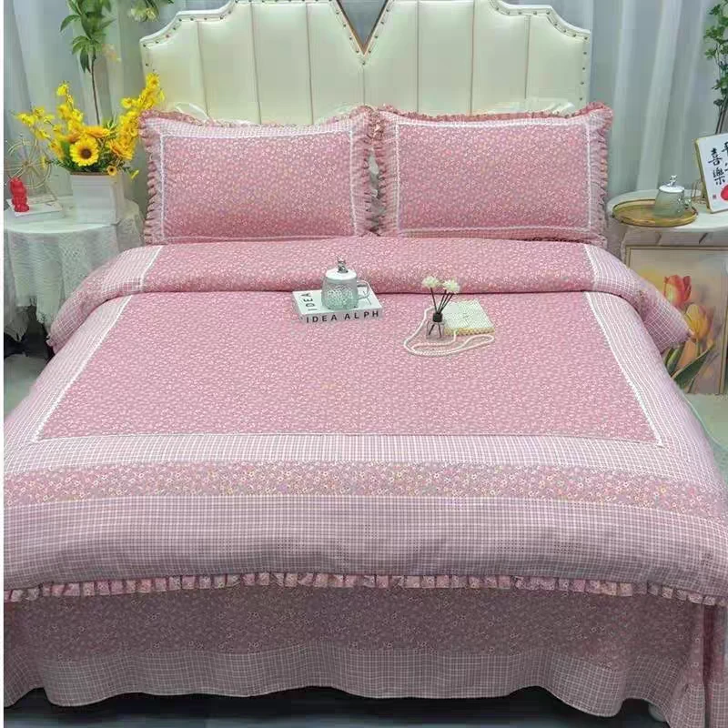 斜纹亲肤高支高密四件套韩版加厚印花床上用品套件1