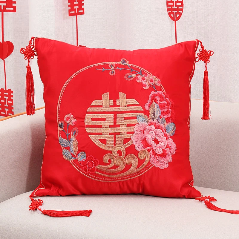 结婚婚房布置装饰枕靠喜字抱枕压床客厅沙发飘窗靠枕婚庆用品大全