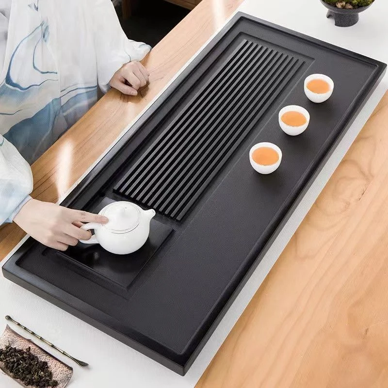 整块乌金石茶盘家用托盘创意欧式干泡茶台定制桌上直销功夫茶盘