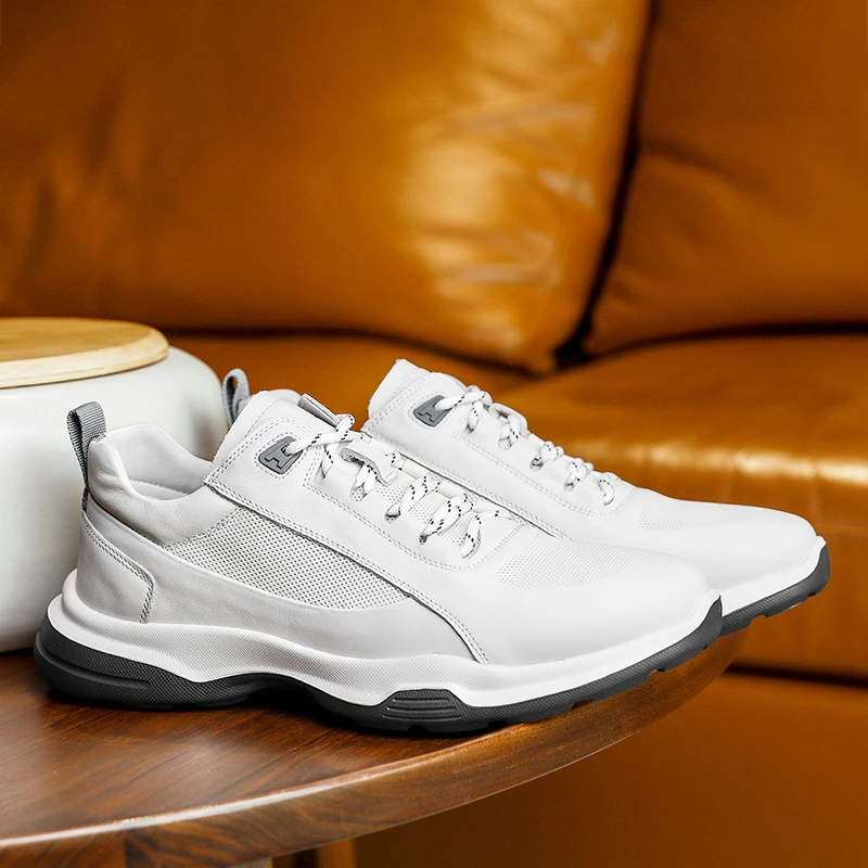 【德赛】夏季新款时尚纯色休闲鞋百搭透气轻便白色潮鞋跑步