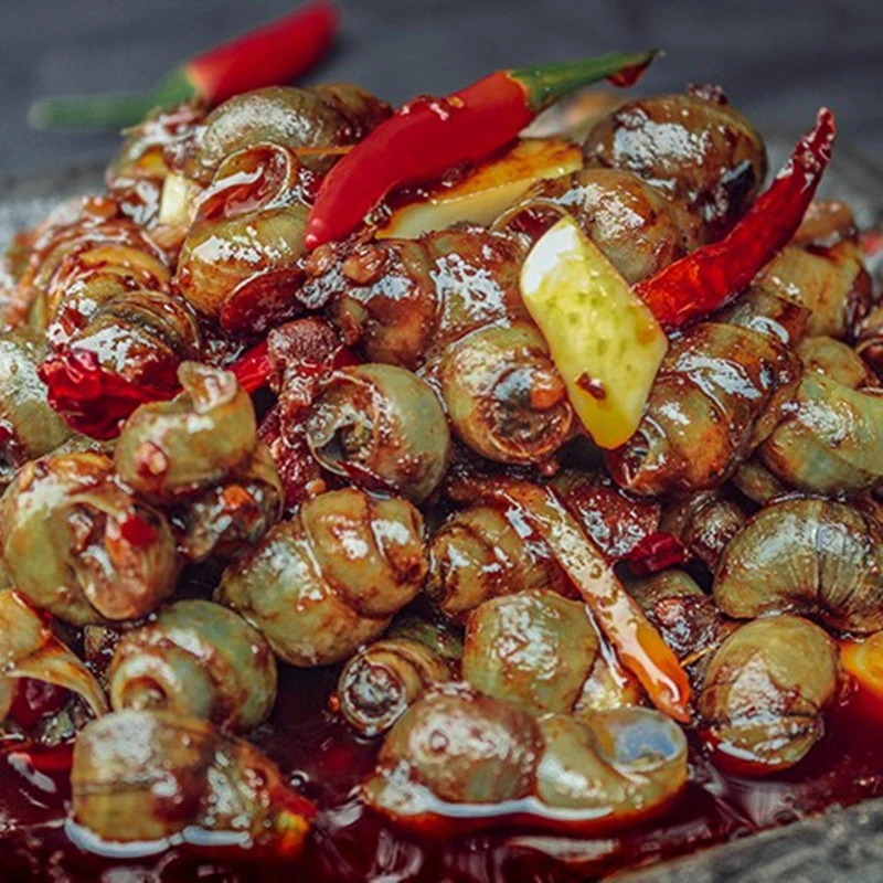 渔翁湖村现炒鲜田螺即食生态田螺肉爆辣味零食泥螺螺蛳鲜爆炒香辣