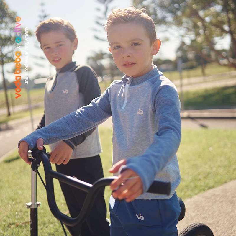 VODA BEBA儿童卫衣秋冬加厚男童女童中大童针织衫长袖保暖上衣