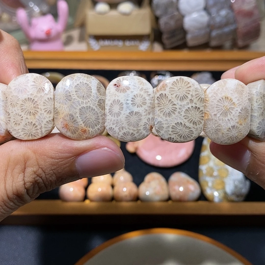 硅化珊瑚（珊瑚玉）手串未镶嵌132