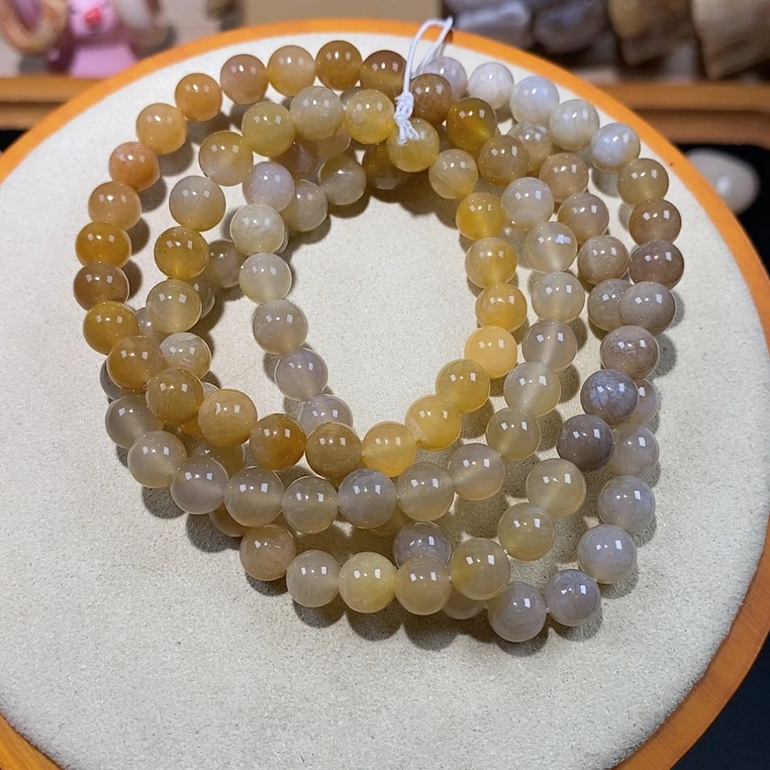 硅化珊瑚(珊瑚玉)手串未镶嵌糖冰108颗65