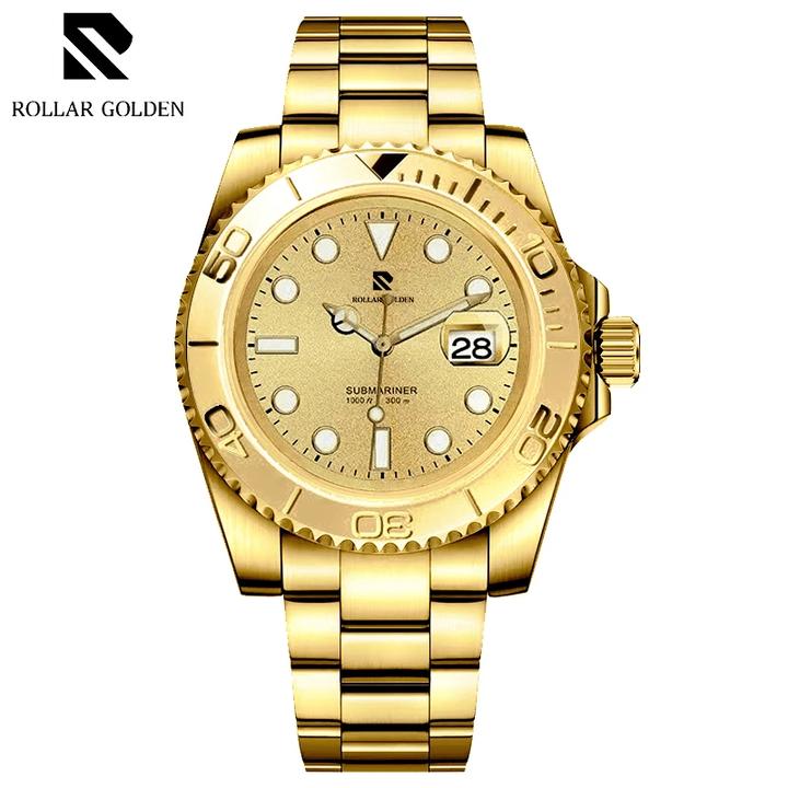 【商会百万补贴】ROLLAR GOLDEN金游艇-多功能男士机械腕表-SS
