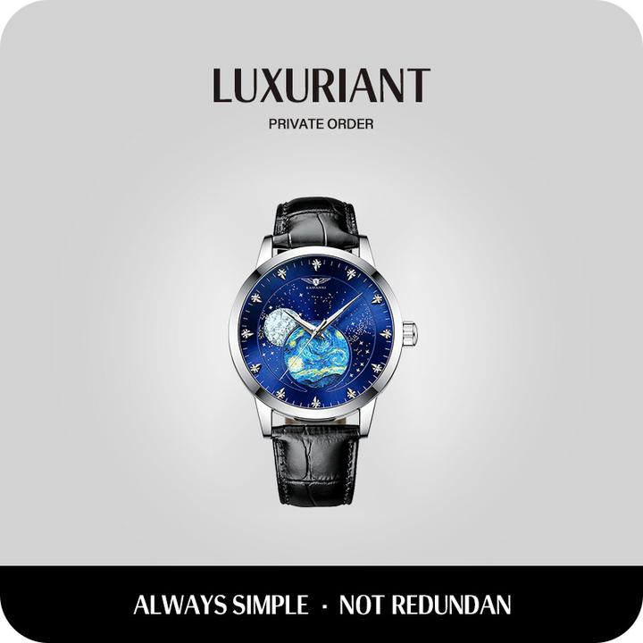 【刘总补贴】万达专柜直发 全新未使用梵高星空男士机械腕表-zh