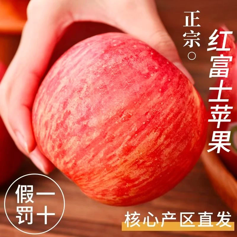 【坏果包赔】果园直发红富士苹果产地现摘现发脆甜坏果包赔寒富士0