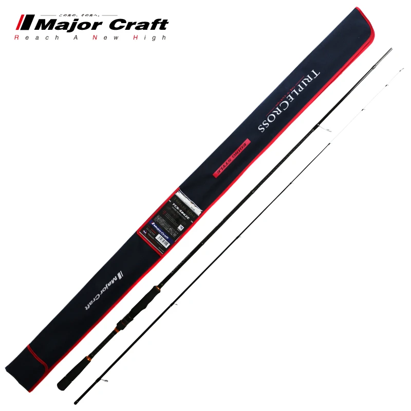 MajorCraft日本马牌19新款鱿鱼竿TCX直柄2节实心尾章鱼乌贼路亚竿