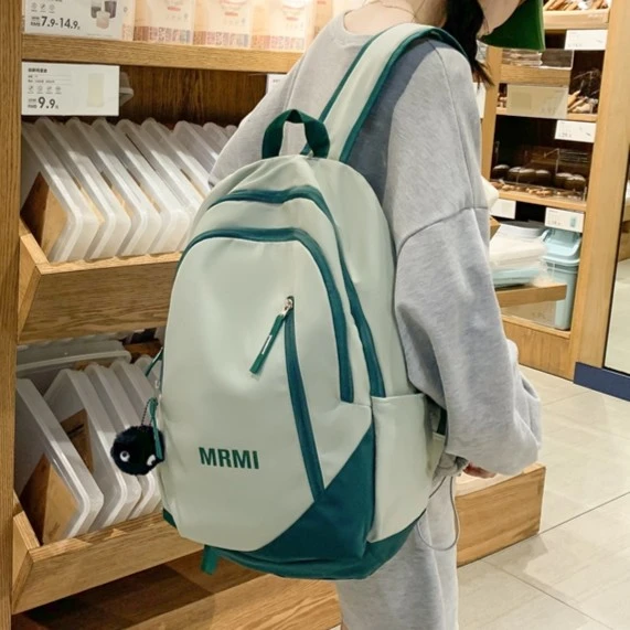 ins中学生双肩包大学生休闲百搭时尚森系高中生学院风书包旅行包