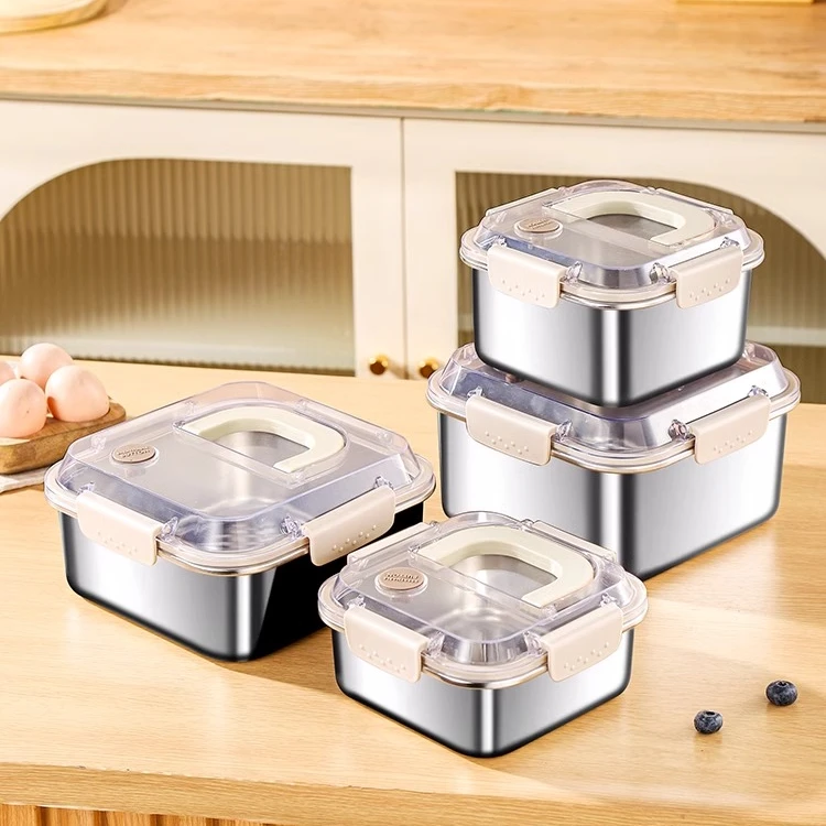 【Sungsa】手提式316不锈钢保鲜盒便携食品级带盖密封水果便当盒