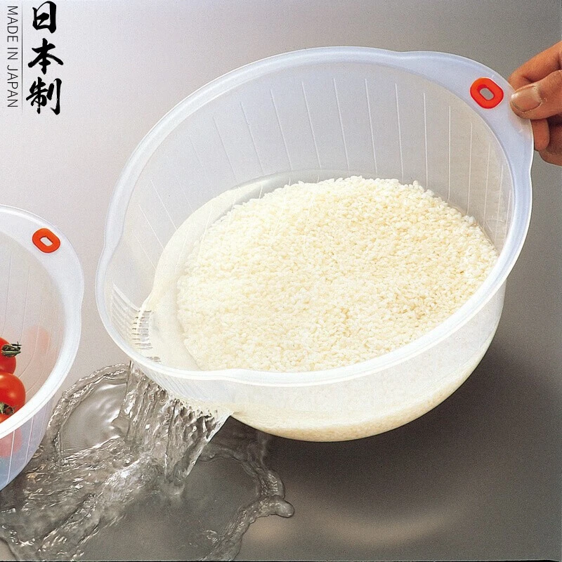 【sungsa】进口厨房淘米器洗米筛家用淘米盆塑料沥水篮神器洗菜篮
