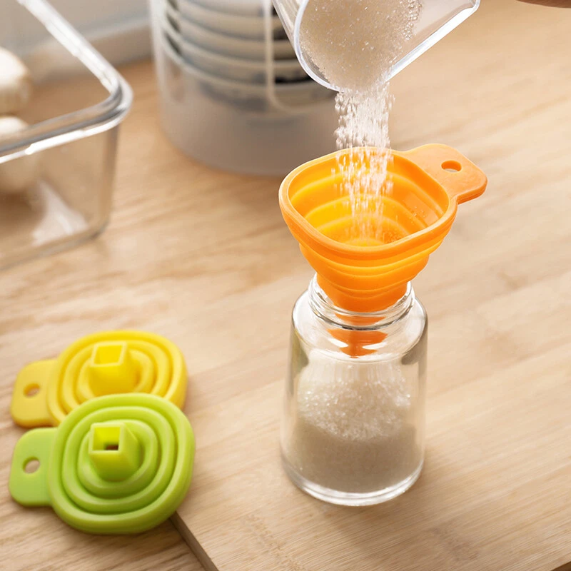 【Sungsa】日本可折叠硅胶伸缩漏斗食品级大口径家用倒油倒酒分液