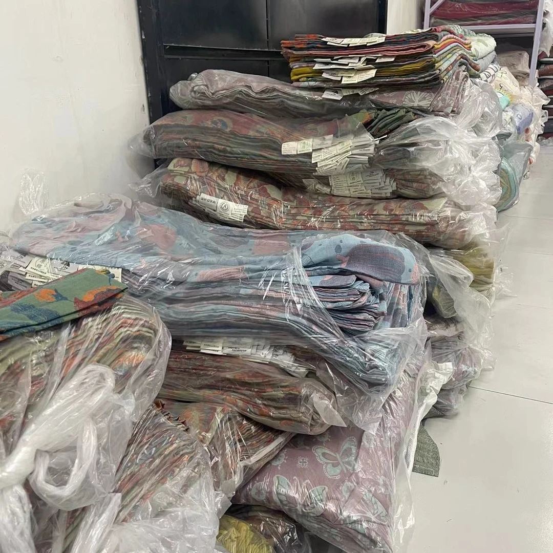 不挑花色双层纱枕套（48x74）