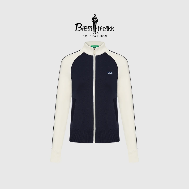 【长绒棉】秋季高级感女士短外套撞色字母保暖修身显瘦毛织夹克