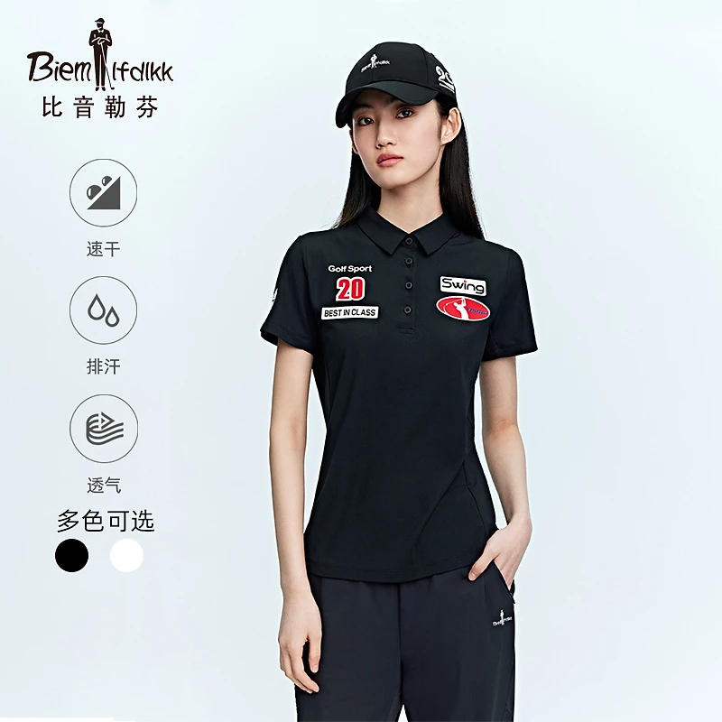 【20周年纪念款】比音勒芬高尔夫短袖T恤女夏高倍防晒polo衫时尚