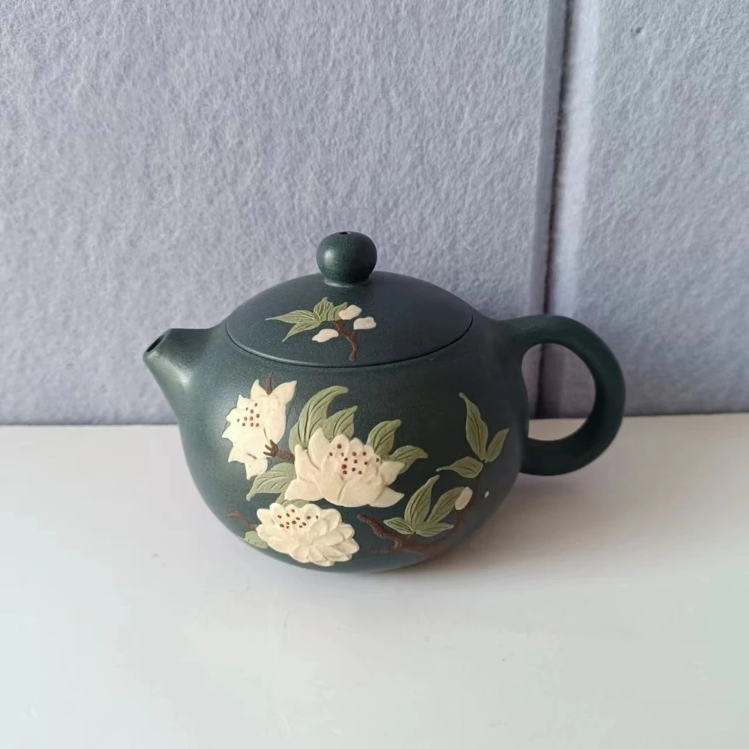 牡丹变色西施 苏门答腊青(变色)强济人老师手工紫砂壶【菲】