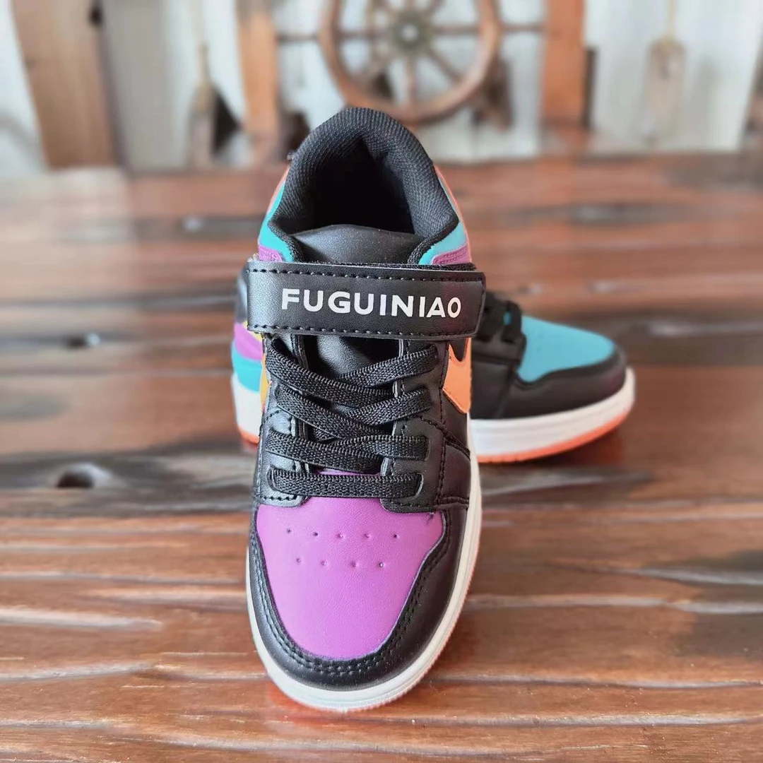 新款中大童男女宝春秋款运动鞋魔术贴运动鞋6677